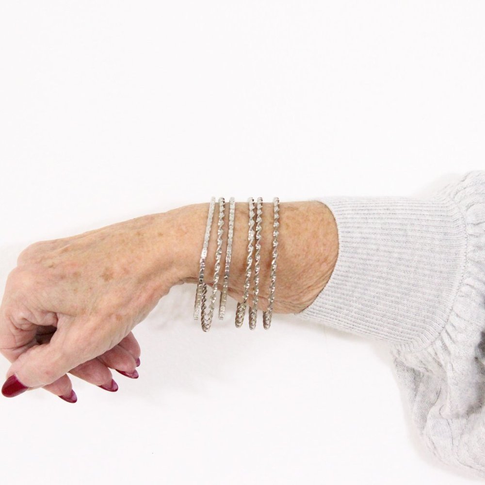*Silver Bangles (6) - Picture 2 of 4